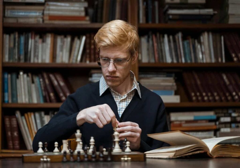 jugador de ajedrez comprimido